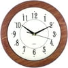 Timekeeper 6415 12 Wood Grain Round Wall Clock SSS6415