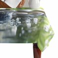 thumbnail image 4 of Zen Stones Water Flowing Table Cloth Waterproof Tablecloths, Floral Green Forest Tablecloth Dining Table Cover for Kitchen Party Tabletop Outdoor, Rectangle Tablecloth 60x84 Inch, 4 of 9