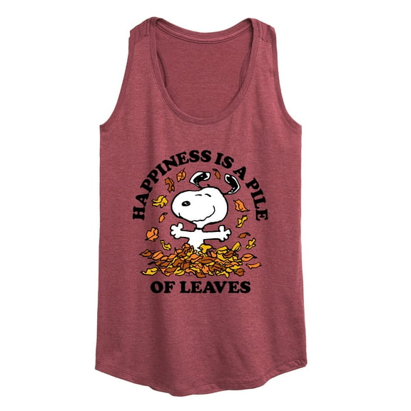 Peanuts - Happiness Is A Pile Of Leaves - Women's Racerback Tank Top