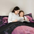 thumbnail image 6 of Feelyou Pink Rose Flower Bedding Comforter Set for Couple, Romantic Gothic Skull Twin Comforter Sets, Spider Web Reversible Bedding Set, Breathable Home Decor, 2 Pieces, 6 of 9