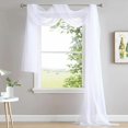 thumbnail image 1 of Jinsinto 216 inch extra long white sheer window scarves, 1 of 5