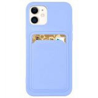 Silicone Card Holder Protection Case For iPhone 12 / 12 Pro in Lavender