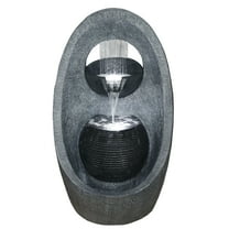 23.5" LED Modern Style Outdoor Garden Water Fountain