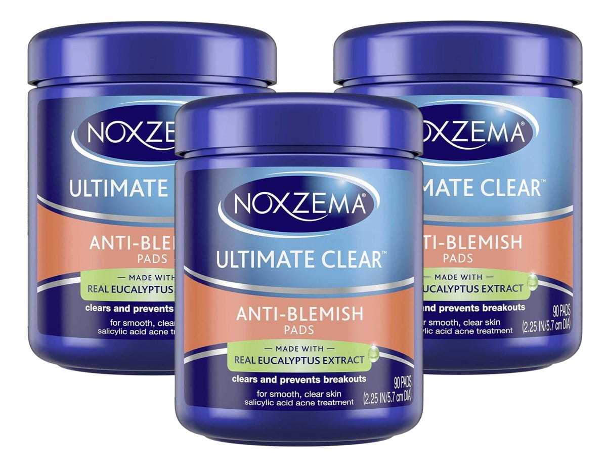 Noxzema Ultimate Clear Anti-Blemish Face Pads Anti Blemish 90.0 ea Pack of 3