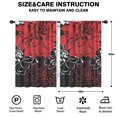 thumbnail image 2 of Blackout Kids Curtains,Red and Black Pioneer Flower Pattern Childrens Insulated Curtains Set Of 2,Bedroom Essentials,Toddler Room Decor 42x63in(106x160cm), 2 of 5