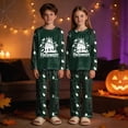 thumbnail image 6 of TOWED22 Kids Halloween Print Pajama Set, Long Sleeve Crew Neck Sleepwear with Pants, Soft Matching Family Holiday Outfit,14 Y, 6 of 7