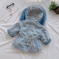 thumbnail image 4 of Juebong Baby Jackets Savings Toddler Kids Baby Girls Hooded Faux Fur Fleece Warm Thick Denim Coat Outwear, 4 of 9