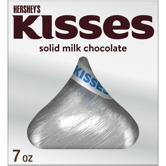 Hershey's Kisses Solid Milk Chocolate Candy, Gift Box 7 oz