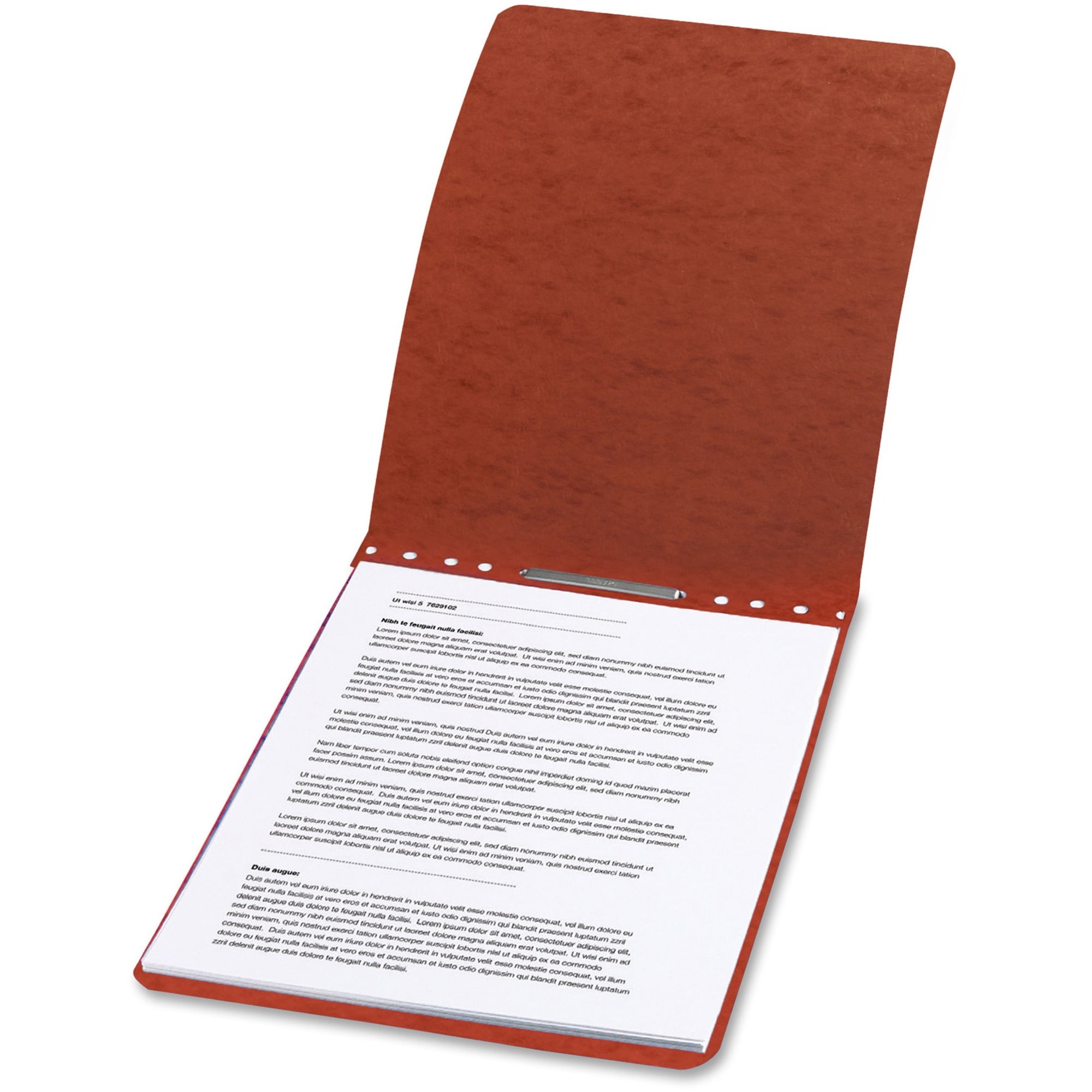 ACCO Presstex Report Cover, Prong Clip, Letter, 2' Capacity, Red