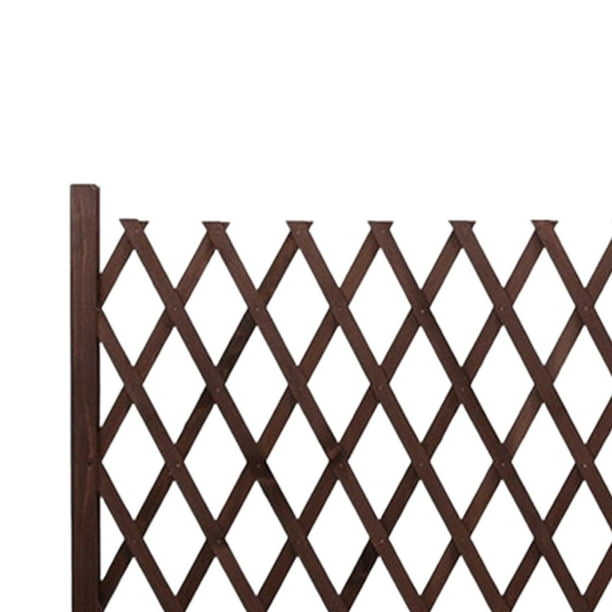 Wood Retractable Pet Fence Convenient Portable Outdoor Indoor 170cmx70cm Brown