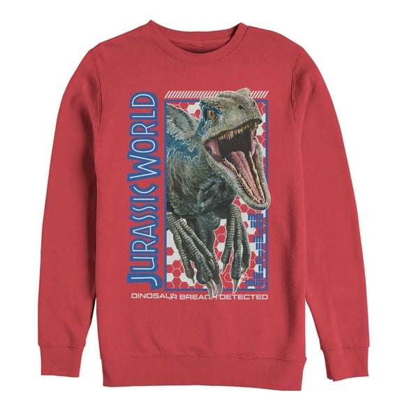 Men's Jurassic World: Fallen Kingdom Raptor Breach  Sweatshirt Red Large