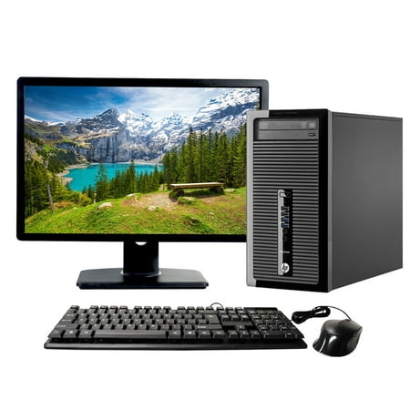 HP ProDesk 405 G1 Desktop Tower 8GB RAM 1TB HDD AMD A4-5000 Keyboard and Mouse Wi-Fi 22" LCD Monitor Windows 10 Pro PC