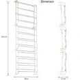 thumbnail image 6 of Tcbosik 12-Tier Over-the-Door Metal Shoe Rack - Holds Up to 24 Pairs, Slim Design for Closet or Entryway Door, Space-Saving Wall Mounted Organizer, White, 6 of 8