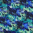 thumbnail image 2 of Zelouf Charmeuse Print  , Sewing, DIY, Crafts Fabric by the Yard, Blue/green, 10 Yard, 2 of 2