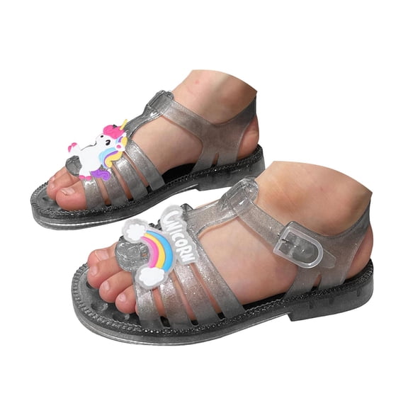 Mostsola Jelly Shoes for Toddler Girls Summer Beach Cartoon Sandals Open Toe Princess Dress Flat