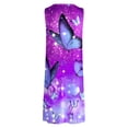 thumbnail image 5 of SMihono Robe Maxi Bohème d'Été pour Femmes Grande Taille Mode Féminine Col Rond Sans Manches Robe Imprimée de Plage, 5 of 5