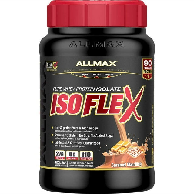 ALLMAX NUTRITION ISOFLEX - 100% Ultra-Pure Whey Protein Isolate, Caramel Macchiato 2lb