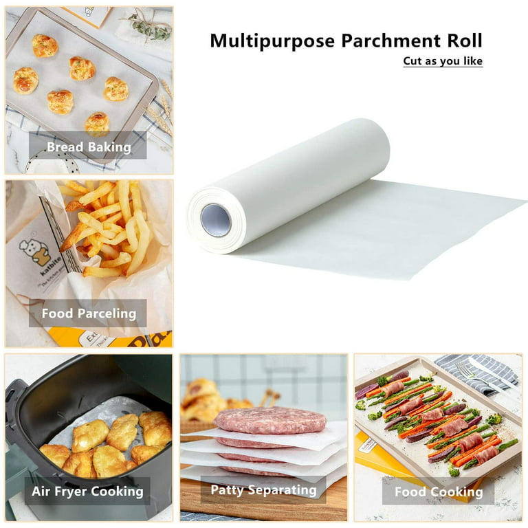 Parchment Paper Roll 13 In X 164 Ft 177 Sq.ft Baking Paper With Metal  Cutter Non