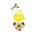 thumbnail image 1 of HAWEE Maillot de Bain Bébé Fille Mignon Triangle à Franges Bikini Tankini 2 Pcs Maillot de Bain Filles, 1 of 6
