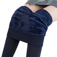 thumbnail image 5 of cllios Fleece Lined Leggings Women Winter Warm Thermal Leggings High Waisted Slim Stretchy Tights Pants Sherpa Workout Pants, 5 of 8