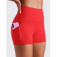thumbnail image 5 of Shorts CRZ YOGA Butterluxe tiro alto 7.5 cm con bolsillos L Rojo, 5 of 5