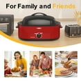 thumbnail image 2 of Sunvivi 18 Quart Roasting Oven with Self-Basting Lid Removable Pan, 150 to 450F Temperature Control Cool-Touch Handles,Red, 2 of 7