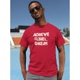 thumbnail image 2 of Achieve The Dream Lettering T-Shirt Men -Image by Shutterstock, Male Large, 2 of 4