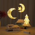 thumbnail image 4 of Jinsinto Decorative Table Lamp, Battery Powered Christmas Moon Desk Lamp, Winding Thread Warm LED Crescent Light, 4 of 5