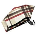 thumbnail image 6 of FORMRS Travel Umbrella Folding Auto Open Close Windproof Rain UV Protection, Cream Plaid, 6 of 8