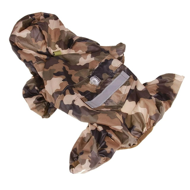 Chubasquero impermeable para perros Zulema con capucha L correa reflectante