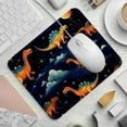 thumbnail image 2 of Starry Dinosaur 8.3x9.8 Inch Square Printed Desk Mat Mouse Pad for Office and Gaming, Non-Slip Rubber Bottom, 2 of 6