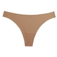 thumbnail image 3 of TrowBridge-bragas lisas simples para mujer, Tanga Sexy sin costuras, ropa interior para niña, lencería amigable con la piel, calzoncillos de satén de seda, 3 of 4