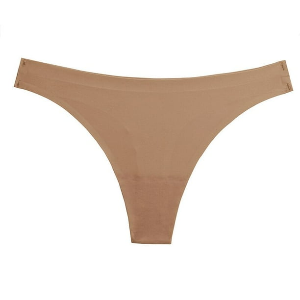 TrowBridge-bragas lisas simples para mujer, Tanga Sexy sin costuras, ropa interior para niña, lencería amigable con la piel, calzoncillos de satén de seda