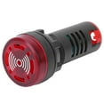 thumbnail image 2 of 10 zumbadores LED BERM® AD16‑22SM con luz roja intermitente y zumbador, CA/CC 12 V, 2 of 9