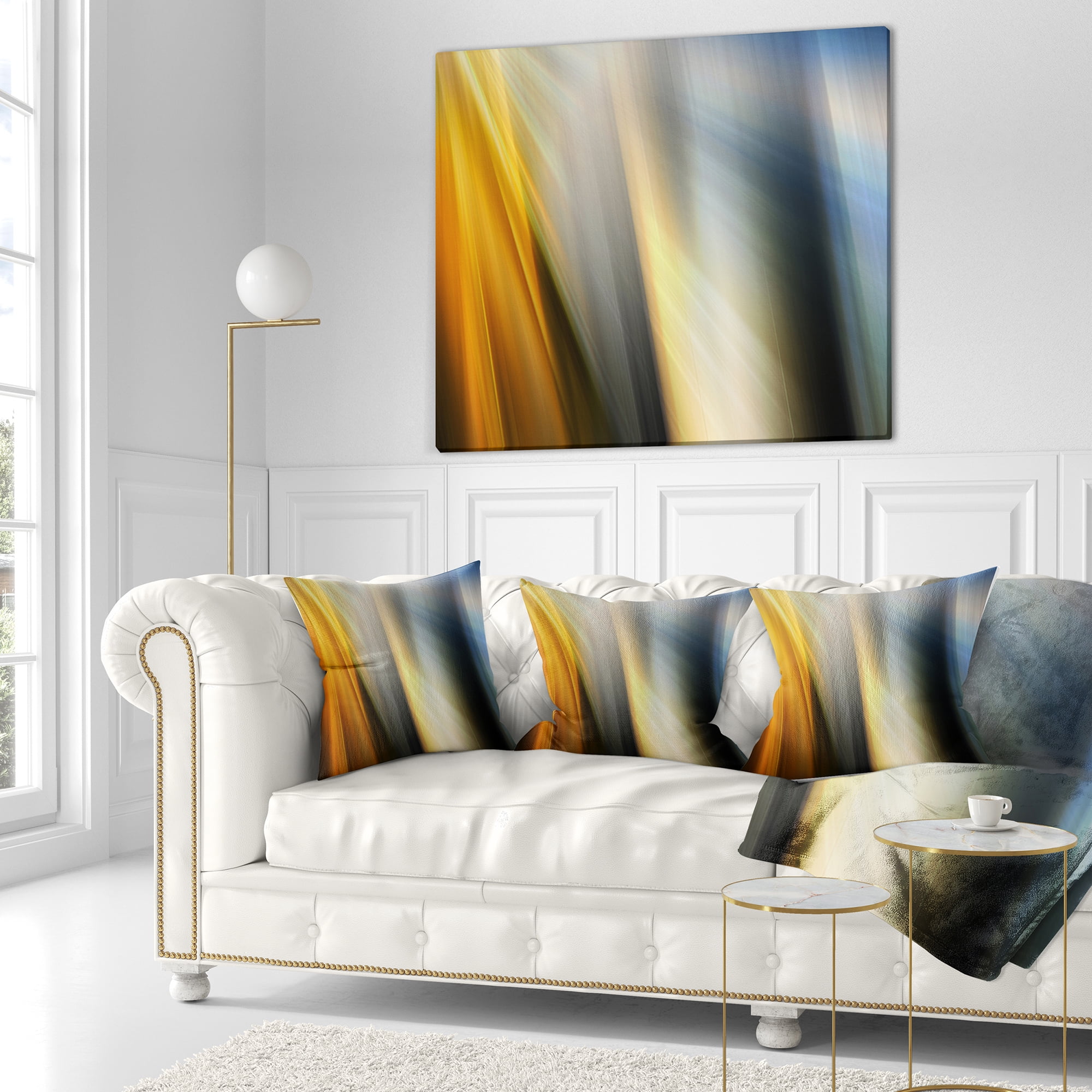 Designart Rays of Speed Vertical - Abstract Throw Pillow - 18x18