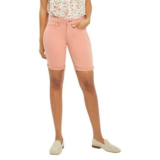 DESIGN - Pantaloncini micro di jeans marroni a quadretti