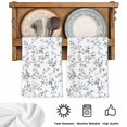 thumbnail image 5 of Spring Flowers Kitchen Towels Set of 3, Blue Pink Floral Leaves Pastoral Botanical Absorbent Dish Towels for Kitchen, Microfiber Hand Towel, Quick Drying Tea Towel for Cleaning Decorative Dishcloths, 5 of 7