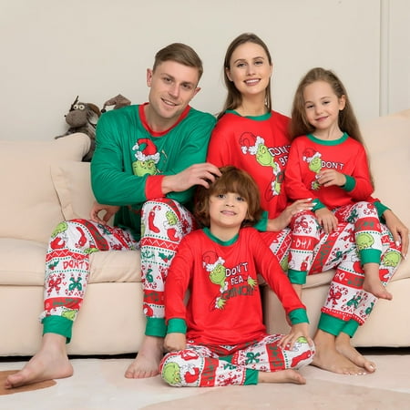 

Christmas Pajamas For Family Family Christmas Pajama Set Family Matching Outfits Red Green