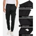 thumbnail image 5 of SCODI Men's Fleece Winter Pants Sherpa Lined Active Joggers Sweatpants Drawstring Zipper Pockets Elastic Black M, 5 of 6