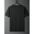 thumbnail image 2 of Comodidad diaria, camiseta informal de cuello redondo para hombre con estampado geométrico de trébol de la suerte, tejido de punto 100 % algodón, manga corta para todas las estaciones, ropa cómoda | M, 2 of 5