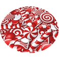 thumbnail image 4 of Falda de árbol de Navidad tradicional Candy, adornos navideños para fiestas navideñas, Papá Noel, piruleta dulce, tapete, decoración, 4 of 4
