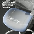thumbnail image 6 of Ninecer Mesh Office Chair, PU Leather Cushion with Lumbar Support & 3D Armrests, Ergonomic Computer Desk Chair for Home Office, Adjustable Height Swivel Task Chair, 350lbs, Grey, 6 of 7