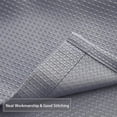 thumbnail image 3 of GlowSol 72"x78" Waffle Extra Long Shower Curtain Heavy Duty Fabric Shower Curtains with Waterproof Waffle Weave Hotel Quality Bathroom, Gray, 1 Panel, 3 of 5