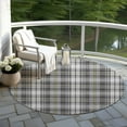 thumbnail image 6 of Addison Rugs Chantille Indoor/Outdoor Transitional Plaid Charcoal Washable Round Rug, 8' x 8', 6 of 6