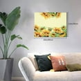 thumbnail image 2 of Balery Sunflowers On A Yellow Background Pattern Canvas Decorative Picture – 30x40in Premium Wall Art, Modern Canvas Print for Home Decor（Horizontal）, 2 of 6