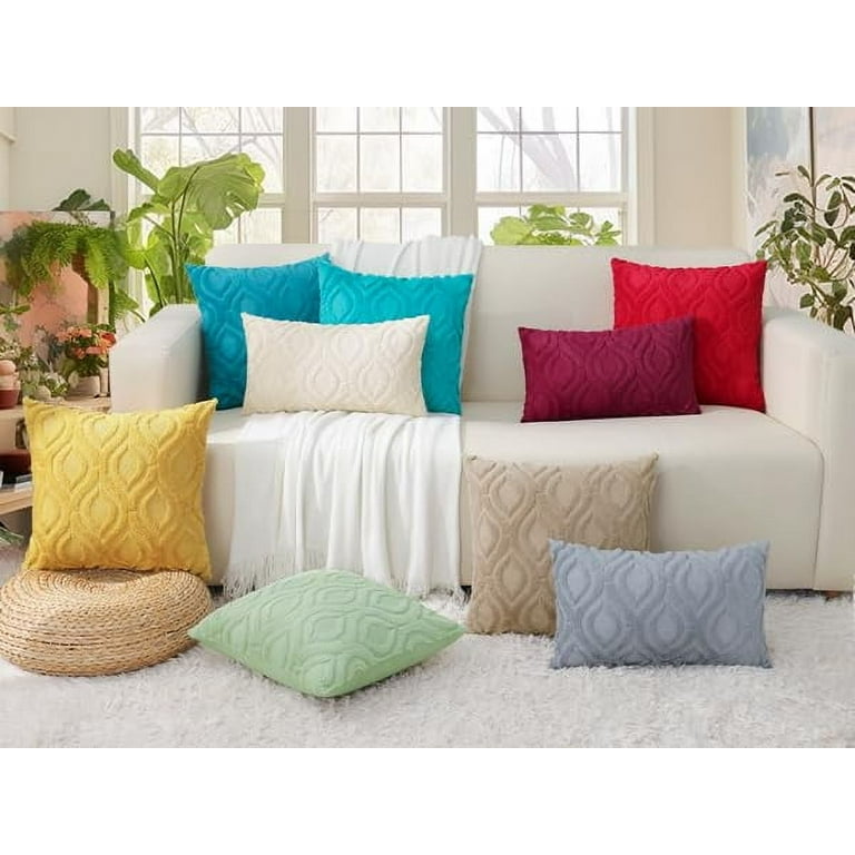 decorUhome Pack of 2 Throw Pillow Covers 26x26 Soft Plush Faux Wool Couch Pillow Covers Navy Blue Pillow Cover Only No Inserts Included Shop 2024 Deals Walmart