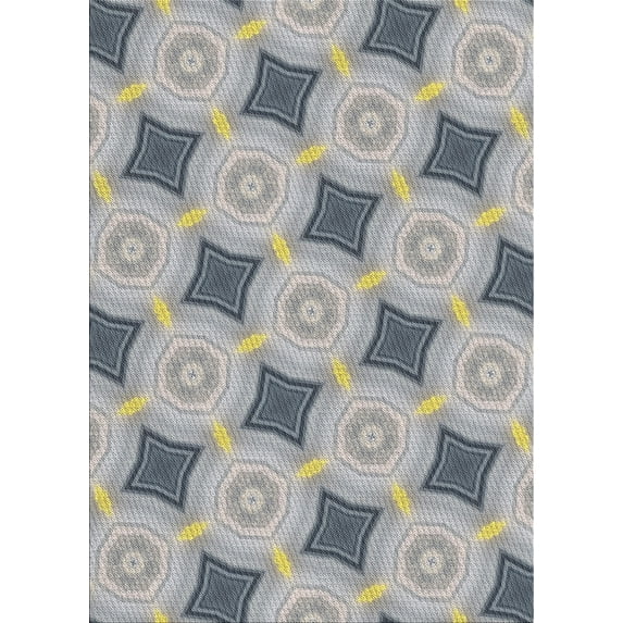 Ahgly Company Machine Washable Indoor Rectangle Transitional Grey Gray Area Rugs, 4' x 6'