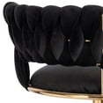 thumbnail image 5 of Modern Home Luxe Soho Contemporary Adjustable Barstool/Bar Chair with 360° Rotation (Black/Gold, 2), 5 of 7