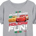thumbnail image 3 of Disney Cars - Christmas - On The Highway To Holiday Fun - Women's Oversized T-Shirt, 3 of 5