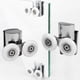thumbnail image 5 of Yuarrent 4 unids/set ruedas para la puerta de la ducha posición ajustable para una fácil instalación puede ajustar las ruedas Accesorios de baño, 5 of 6